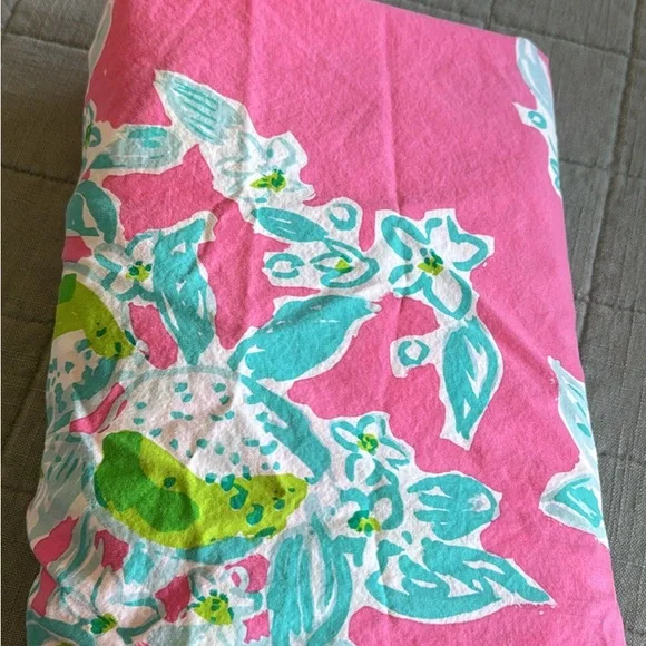 Lilly Pulitzer Pink and Green Floral Fabric - Picture 1 of 5